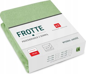Gumis frottír lepedő 160x200 zsályás Vastag