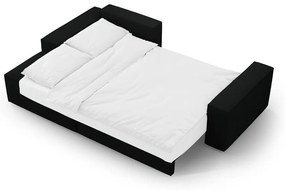 Fekete buklé kinyitható sarokkanapé (bal oldali) Jodie – Micadoni Home