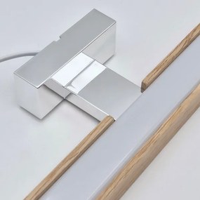Brilagi-LED fürdőszobai tükörmegvilágítás WOODY MIRROR LED/15W/230V IP44 tölgy/króm
