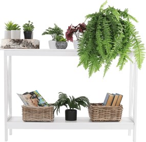 Konzolasztal, fehér, APOLOS