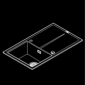 GROHE 31640AP0 – K400 kompozit mosogató, 860 × 500 mm, gránit/fekete