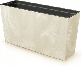 Virágtartó láda erkély betét 77x40cm krémszínű