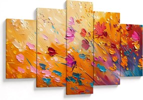 Kép - Színes virágok festése (150x105 cm)