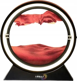 Led lámpa homokóra mozgó homokkal piros forgó Usb