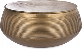 Dohányzóasztal kiegészítő asztal retro dekoratív arany fém