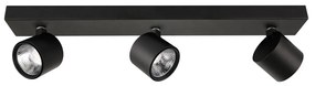 ITALUX BONIVA spotlámpa 3 foglalattal, fekete, 3000K melegfehér, beépített LED, 900 lm, IT-SPL-2854-3B-BL