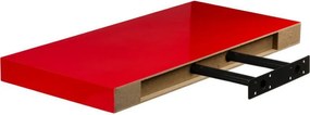 Fali polc STILISTA® Volato Piros fényes 60 cm