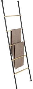 Fekete-natúr színű fém dekorációs létra Bambusa – Wenko