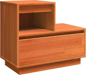 vidaXL Éjjeliszekrény fiókkal Faggyú barna 60 x 34 x 51 cm Faanyag