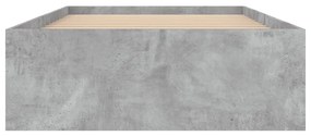 betonszürke ágykeret 100 x 200 cm