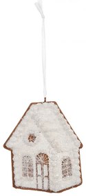 Karácsonyfadísz Mézeskalács házikó kétoldalas