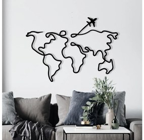 Fali dekoráció 60x42 cm térkép fém