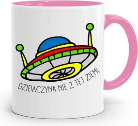 Rózsaszín Bögre A Feleség Barátnőjének Nem Ebből A Földből, fényképes nyomattal