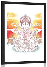 Poszter paszportuval Hindu Ganesha