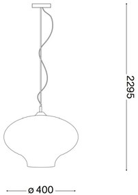 Ideal Lux - Csillár zsinóron BISTRO 1xE27/60W/230V átm. 40 cm füstös