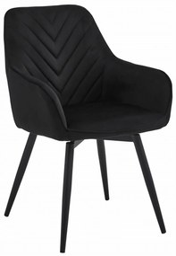 NANA360 VELVET fekete forgó étkezőszék