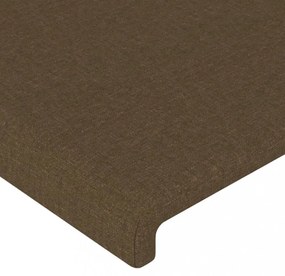 sötétbarna szövet LED-es fejtámla 80x5x118/128 cm