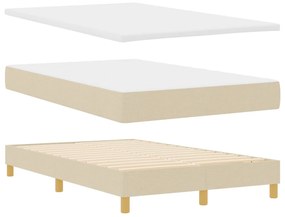 Box tavaszi ágy matraccal és LED krém 120x200 cm szövet