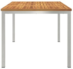 kültéri étkezőasztal 150x90x75 cm Tömör akácfa