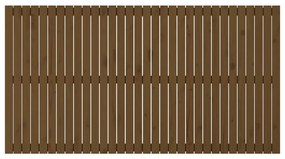 mézbarna tömör fenyőfa fali fejtámla 204x3x110 cm