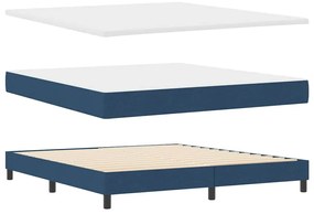 Boxspring ágy matraccal matracmal Kék 180 x 200 cm szövet