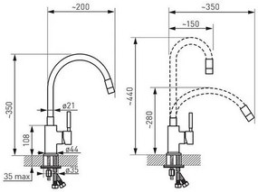 Ferro mosogató - készlet gránit mosogató + flexi csaptelep Ferro Zumba BZA4B, 1 kamrás 780x480 mm, grafit fényes, DRGM48 / 78HA-SET1-PL