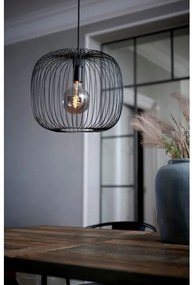 Nordlux - BERONI függőlámpa kábellel 1xE27/60W/230V, fekete, átmérő 40 cm