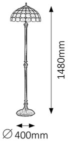 Rabalux 8078 - Állólámpa MARVEL 2xE27/60W/230V