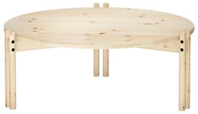 Natúr színű borovi fenyő kerek dohányzóasztal ø 80 cm Sticks – Karup Design
