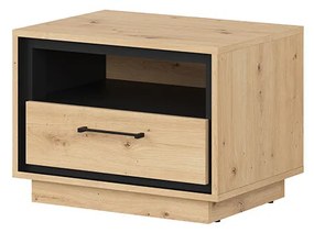 Éjjeliszekrény Pont KOM1S (artisan tölgy + matt fekete). Akció -18%. 1063036