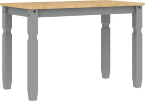 vidaXL Corona szürke tömör fenyőfa ebédlőasztal 112 x 60 x 75 cm