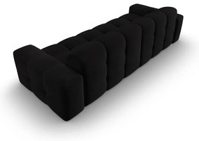 Fekete bársony kanapé 255 cm Kendal – Micadoni Home