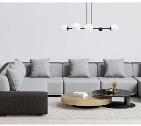 Csillár zsinóron FIRA 5xE27/60W/230V fekete