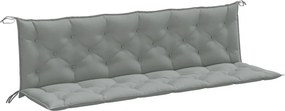 vidaXL 2 db melange világosszürke szövet kerti padpárna 200 x 50 x 7cm