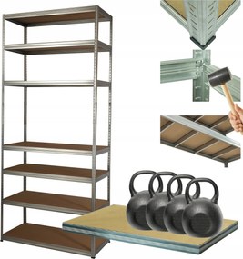 Tárolószekrény horganyzott fém Helios 270x90x40cm 7Px400kg Magas