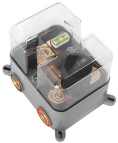 REA-P8551 - LUNGO termosztátos zuhanyszett rejtett csapteleppel, szálcsiszolt arany