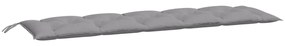 2 db szürke oxford szövet kerti padpárna 180 x 50 x 7 cm