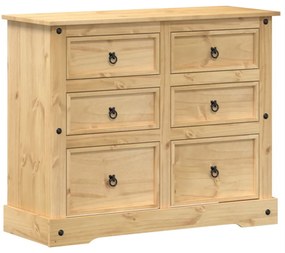 Corona tömör fenyőfa komód 110x43x91 cm