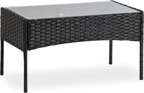 Zestaw Mebli Ogrodowych MISSISIPI Czarny/Beżowy