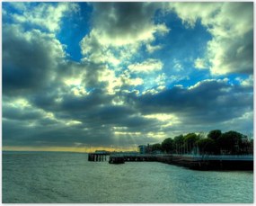 Poszterek 50x40 Naplemente a tengerparton