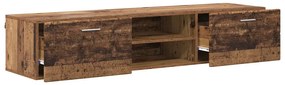 TV szekrény fiókkal polcokkal Régi fa 150 x 39 x 30 cm Faanyag