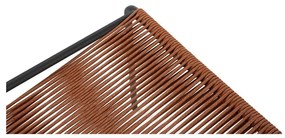 Terrakotta színű fém rakásolható étkezőszék szett 2 db-os Emily – Marckeric