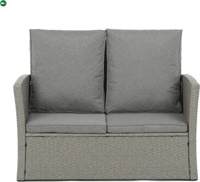 Kerti ülőgarnitúra, polyrattan, szürke, AZS-A1523 GREY