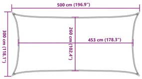 homokszínű 100% poliészter oxford szövet napvitorla 5x3 m