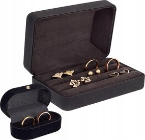 Ékszertartó doboz gyűrűtartó doboz Fekete 2 doboz