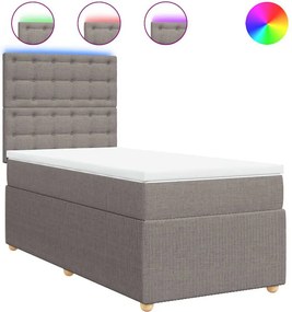 vidaXL tópszínű szövet rugós ágy matraccal 80 x 200 cm