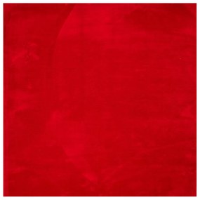 HUARTE piros rövid szálú puha és mosható szőnyeg 200 x 200 cm