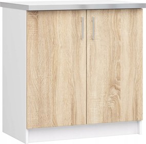 Konyhaszekrény Lima S 80cm 2D fehér-sonoma Akd