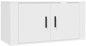 2 db fehér falra szerelhető TV-szekrény 80 x 34,5 x 40 cm