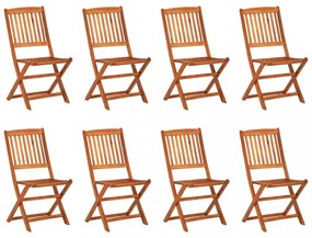 vidaXL 9 részes tömör akácfa kerti étkezőgarnitúra 180 x 90 x 75 cm